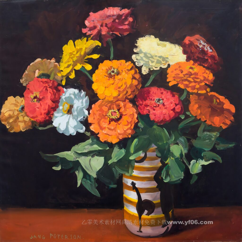 4p简·彼得森油画装饰画打印高清素材图下载鲜花静物一-乙霏美术素材网