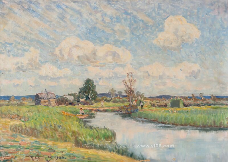 安东·亨伯格风景高清油画素材免费下载五-乙霏美术素材网