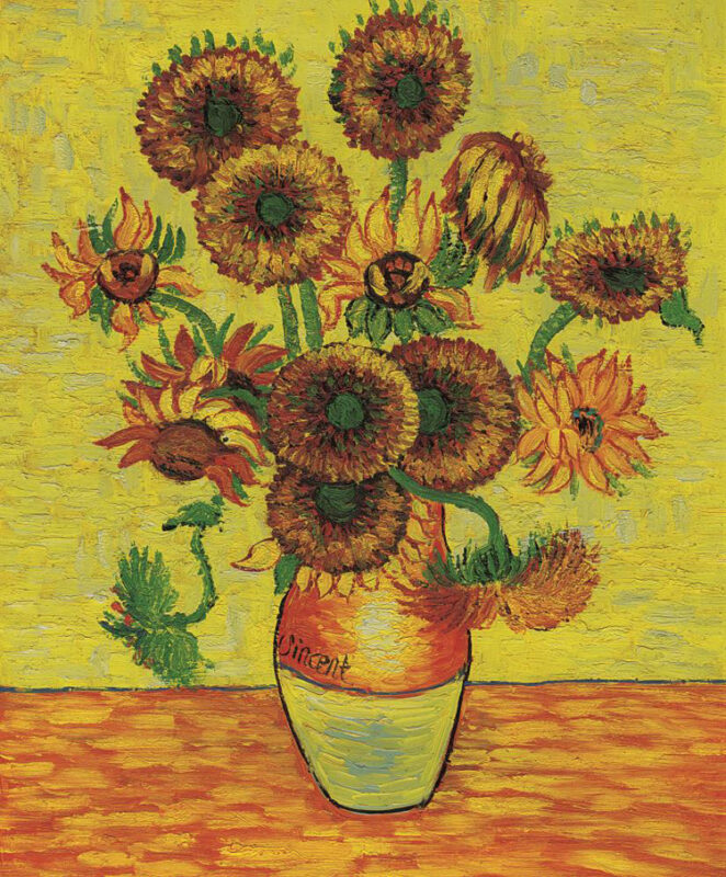 梵高向日葵油画高清图下载-乙霏美术素材网