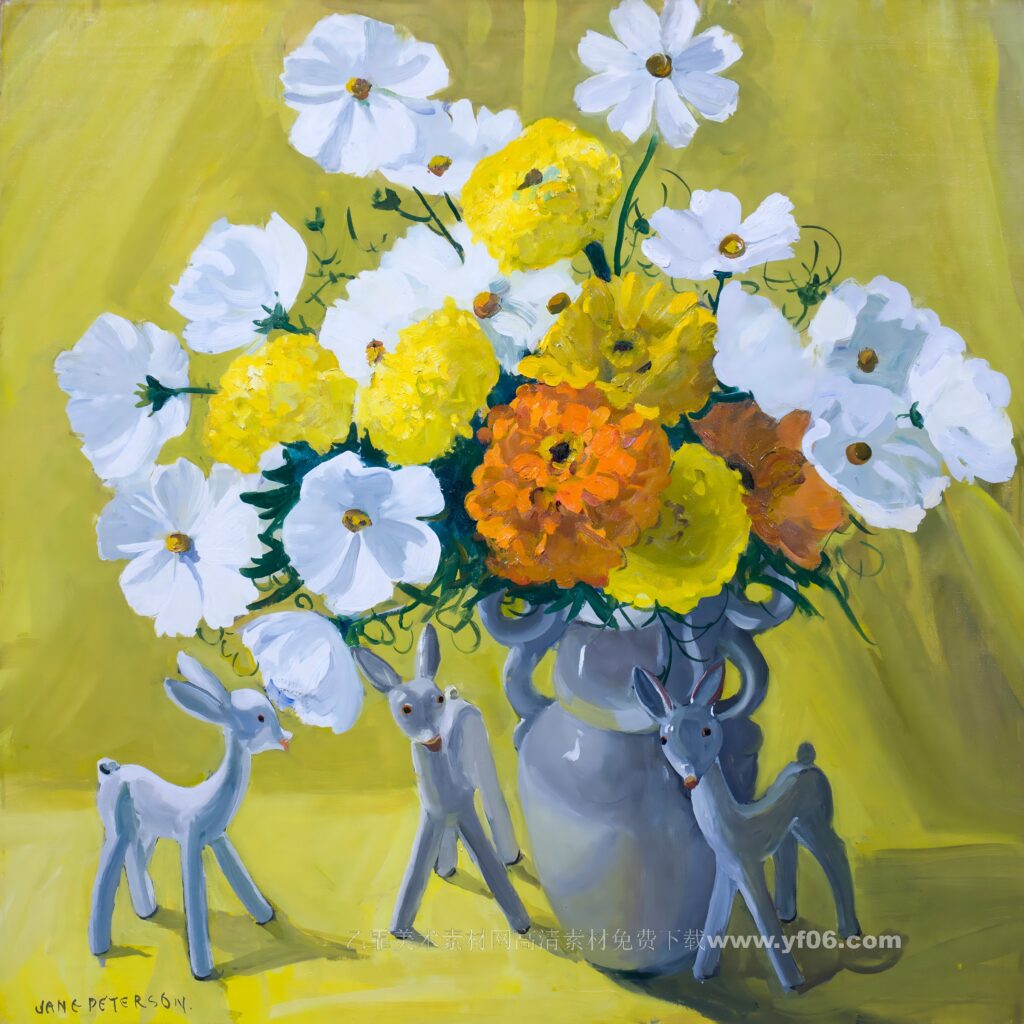 4p简·彼得森油画装饰画打印高清素材图下载鲜花静物一-乙霏美术素材网