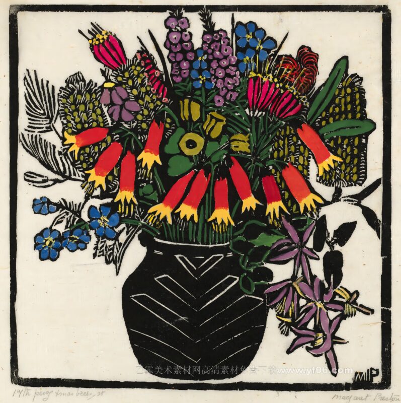 4p玛格丽特·普雷斯顿油画装饰画高清打印图下载二-乙霏美术素材网