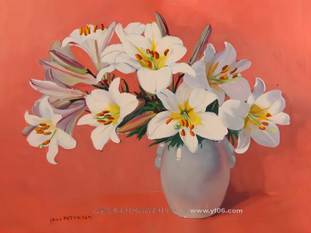 5p简·彼得森油画装饰画打印高清素材图下载鲜花静物一-乙霏美术素材网
