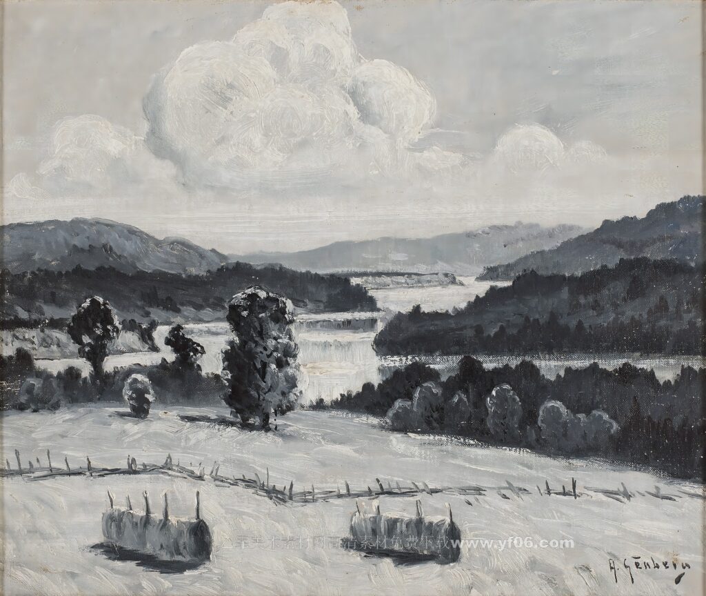 安东·亨伯格风景高清油画素材免费下载一-乙霏美术素材网