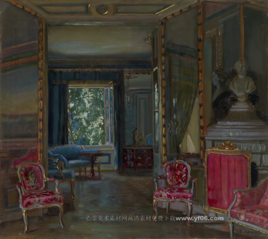 斯坦尼斯拉夫·茹科夫斯基室内空间油画素材免费下载一-乙霏美术素材网
