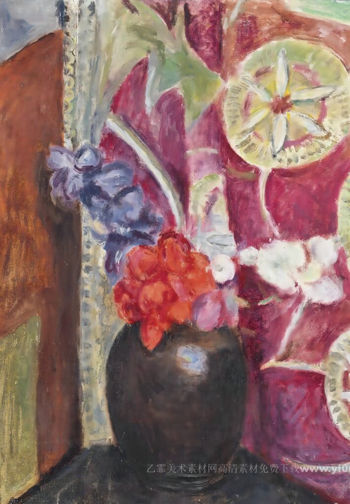 5p瓦内萨·贝尔油画装饰画高清打印素材图下载静物鲜花一-乙霏美术素材网