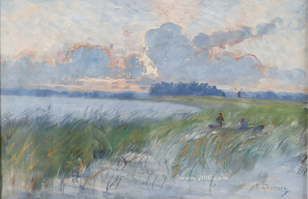 安东·亨伯格风景高清油画素材免费下载三-乙霏美术素材网