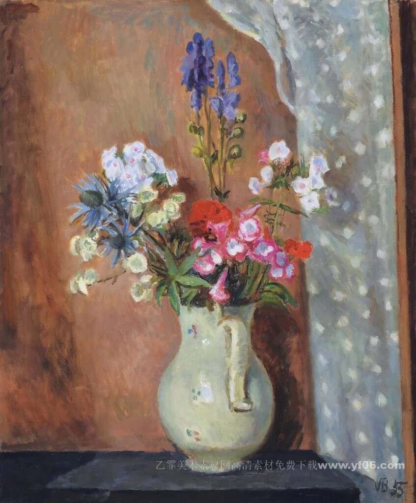 5p瓦内萨·贝尔油画装饰画高清打印素材图下载静物鲜花一-乙霏美术素材网