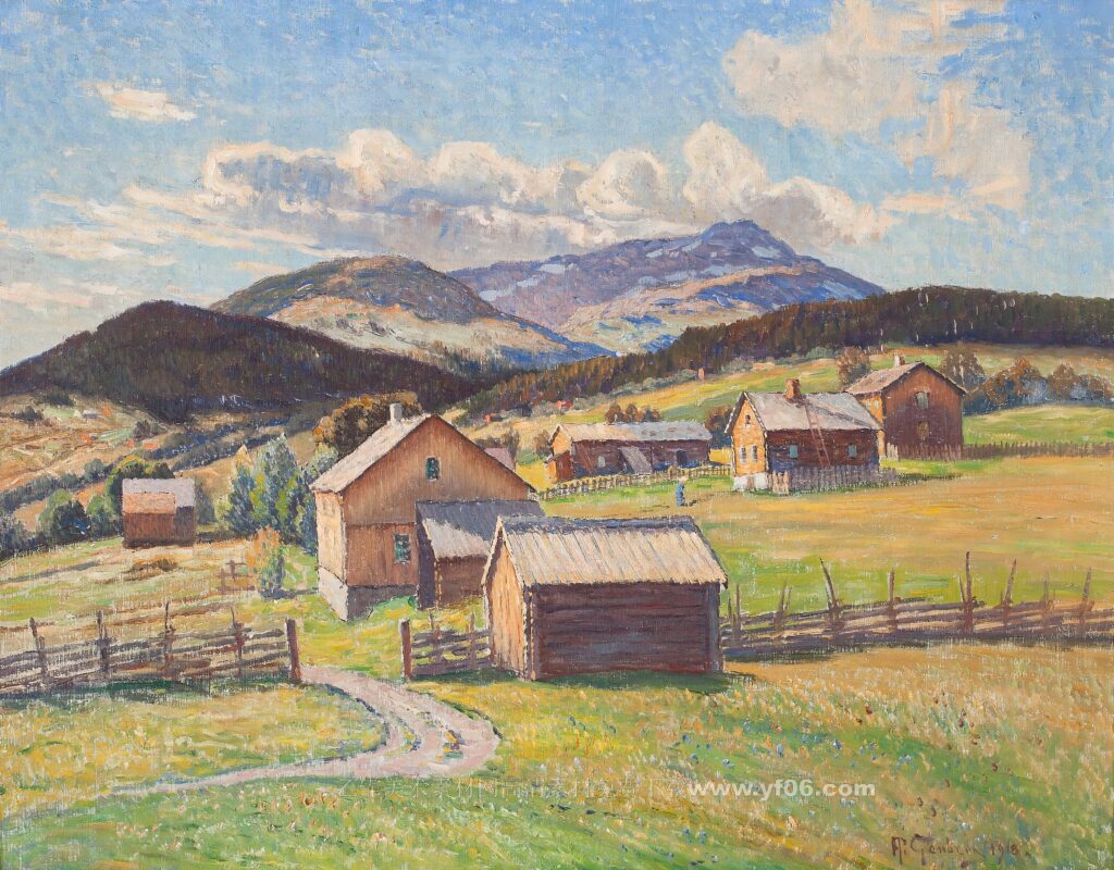安东·亨伯格风景高清油画素材免费下载七-乙霏美术素材网