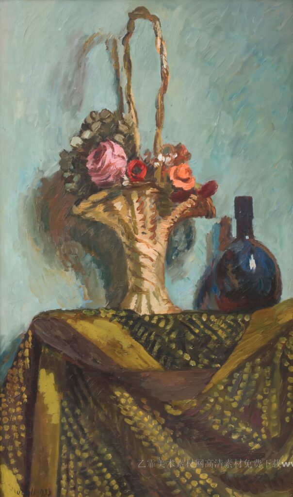 5p瓦内萨·贝尔油画装饰画高清打印素材图下载静物鲜花二-乙霏美术素材网