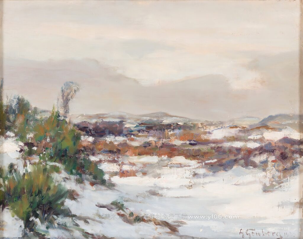 安东·亨伯格风景高清油画素材免费下载一-乙霏美术素材网
