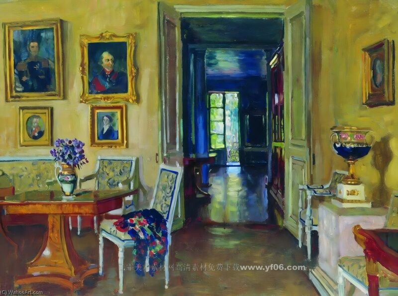 4p斯坦尼斯拉夫·茹科夫斯基室内空间油画素材免费下载二-乙霏美术素材网