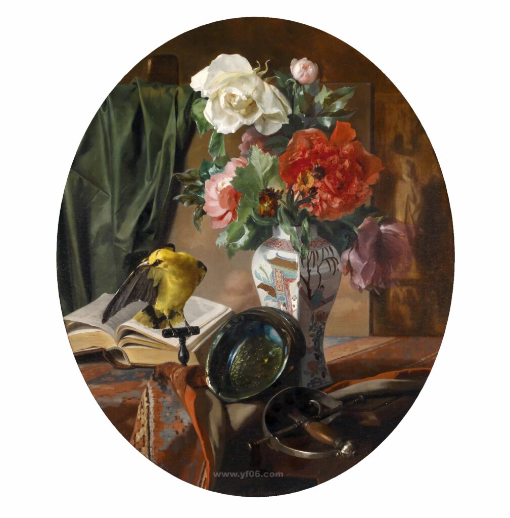 10p古典鲜花静物油画合集③-乙霏美术素材网