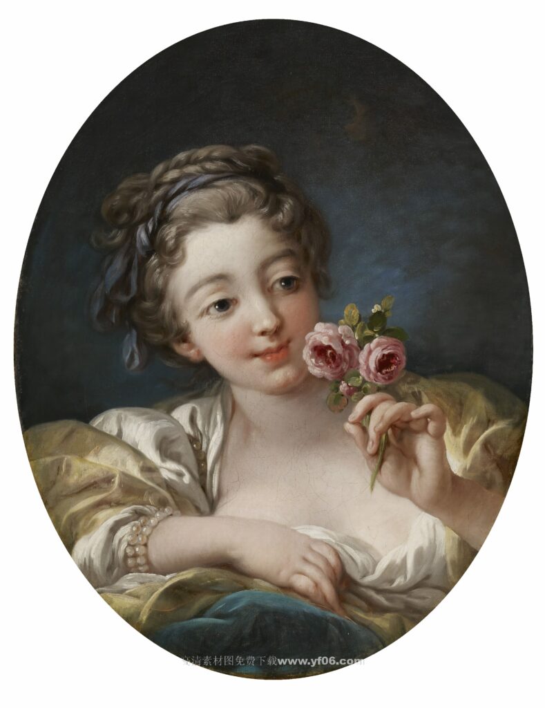 弗朗索瓦·布歇高清油画素材免费下载——人物13-乙霏美术素材网