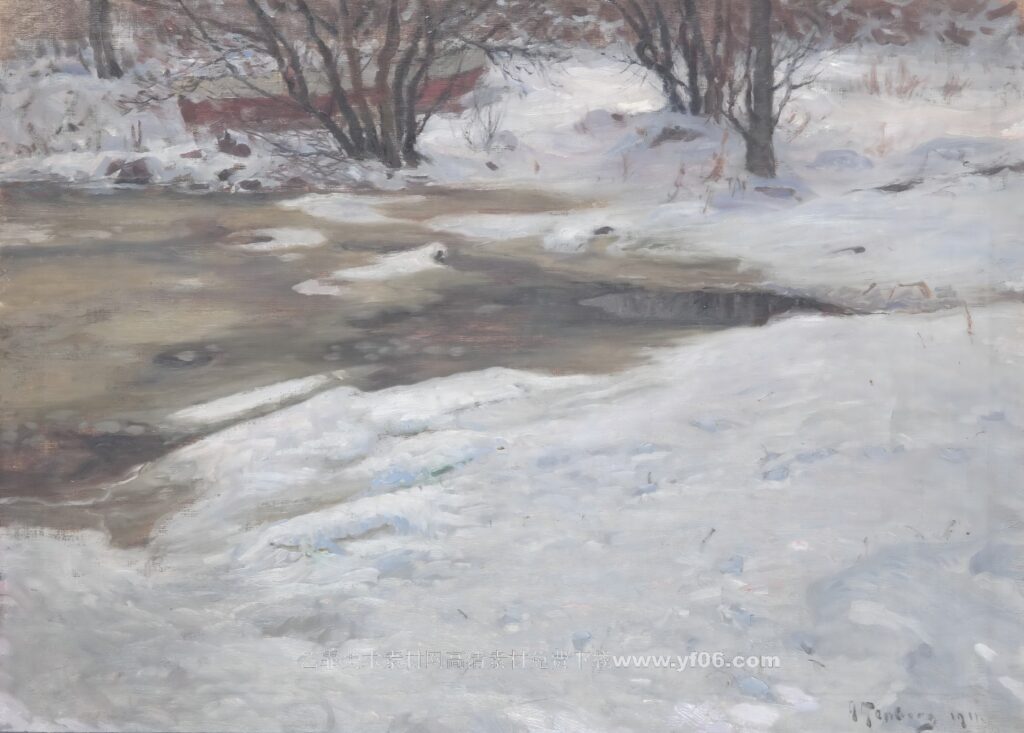 安东·亨伯格风景高清油画素材免费下载二-乙霏美术素材网