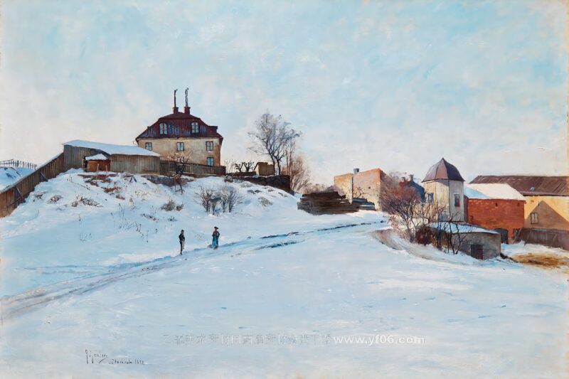 安东·亨伯格风景高清油画素材免费下载二-乙霏美术素材网