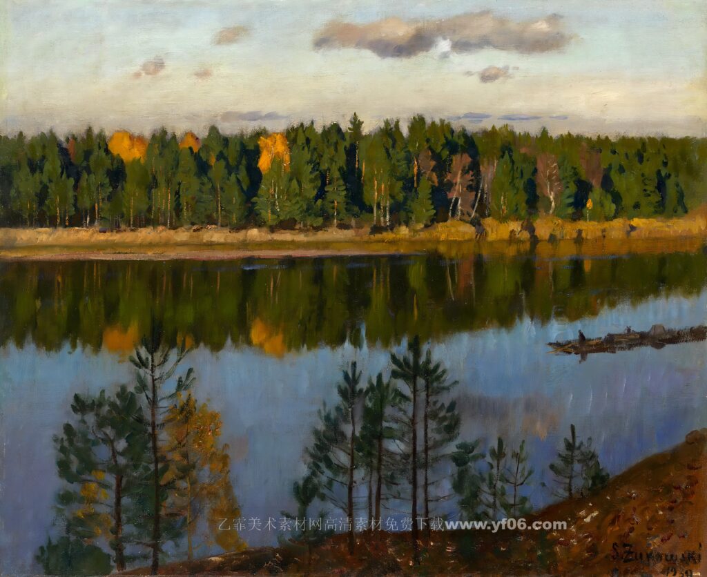 036-ZHUKOVSKY, STANISLAV (1875-1944) Autumn, signed and dated 1930 Oil on canvas_125511