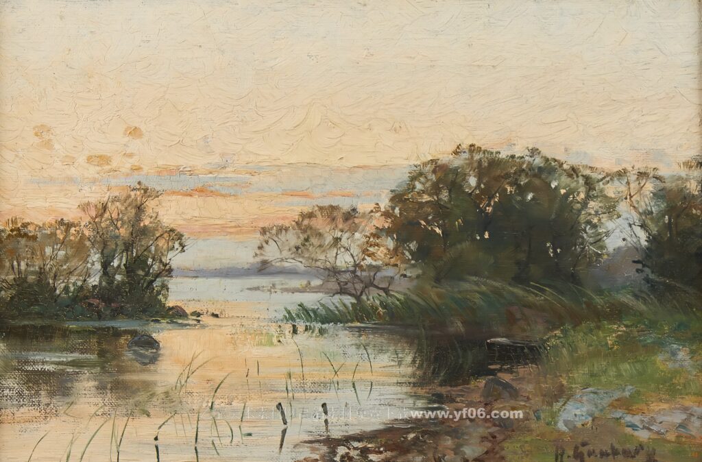 036Anton Genberg (1862-1939), Kustlandskap, 28x40_033257