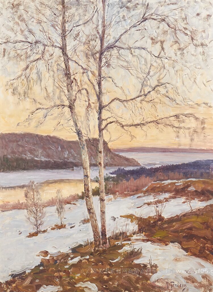 安东·亨伯格风景高清油画素材免费下载四-乙霏美术素材网