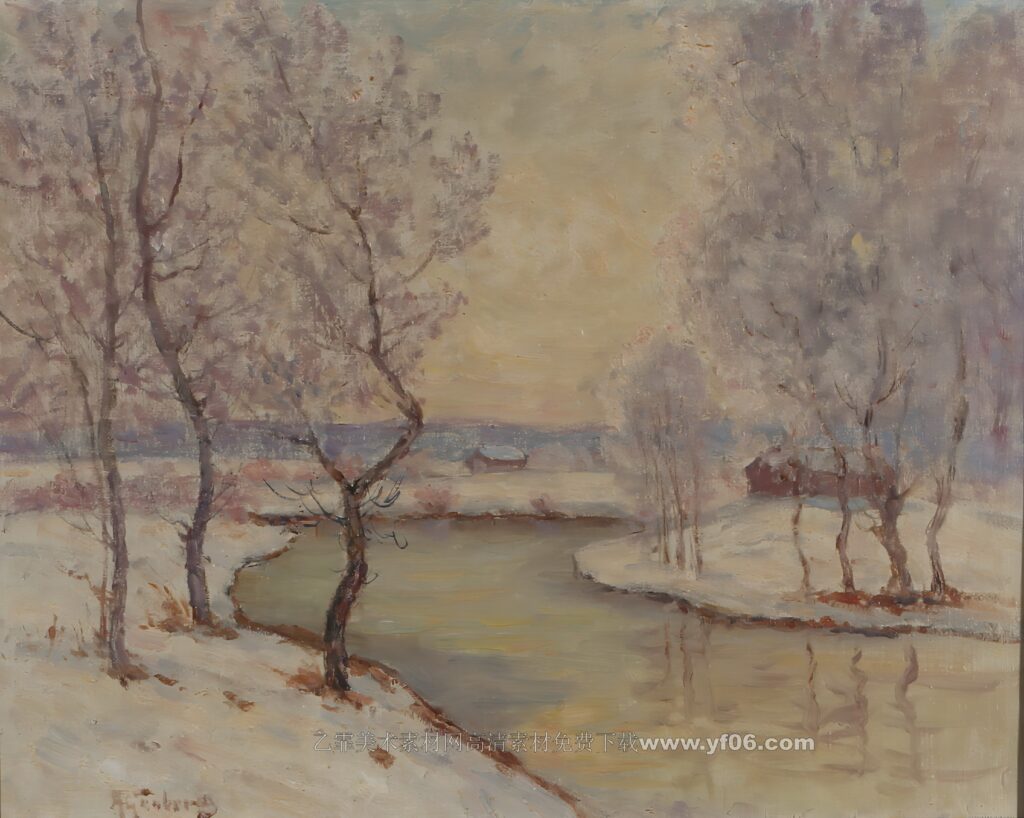 安东·亨伯格风景高清油画素材免费下载四-乙霏美术素材网