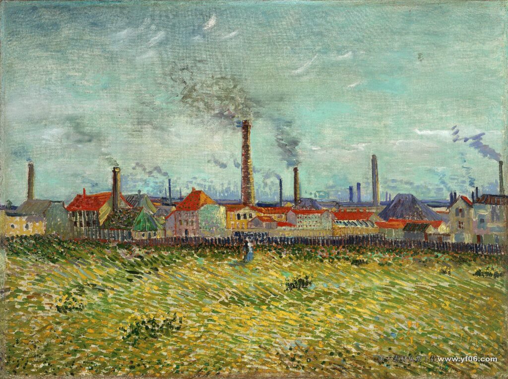 047 梵高 Factories at Asnieres, Seen from the Quai de Clichy