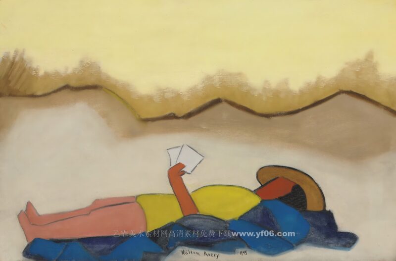 7p米尔顿艾弗里Milton Avery装饰画油画素材高清图下载人物一-乙霏美术素材网