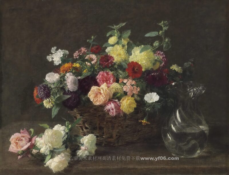 亨利·方丹-拉图尔高清油画素材下载十三-乙霏美术素材网