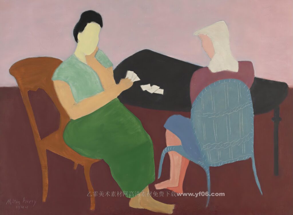 4p米尔顿艾弗里Milton Avery装饰画油画素材高清图下载人物三-乙霏美术素材网