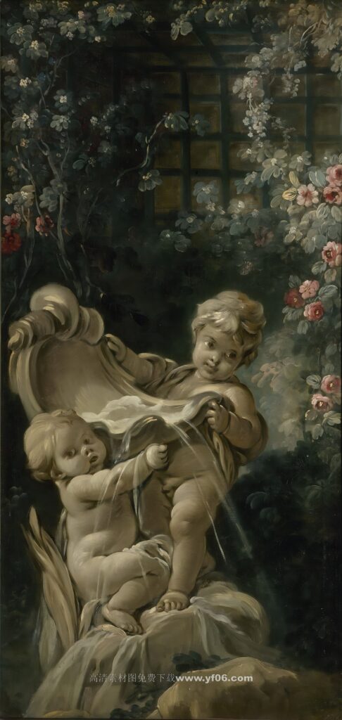 弗朗索瓦·布歇高清油画素材免费下载——小天使4-乙霏美术素材网