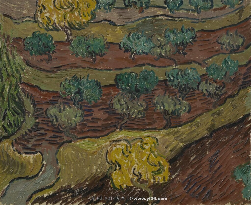126 梵高 Olive Trees on a Hillside
