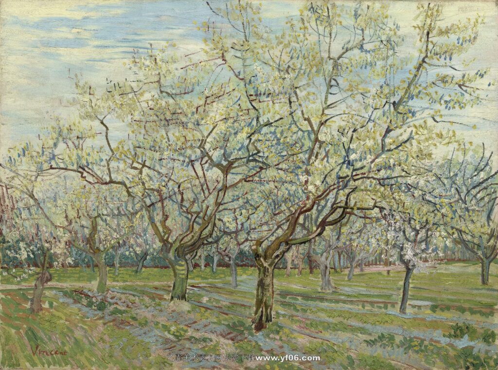 137 梵高 Orchard with Blossoming Apricot Trees2