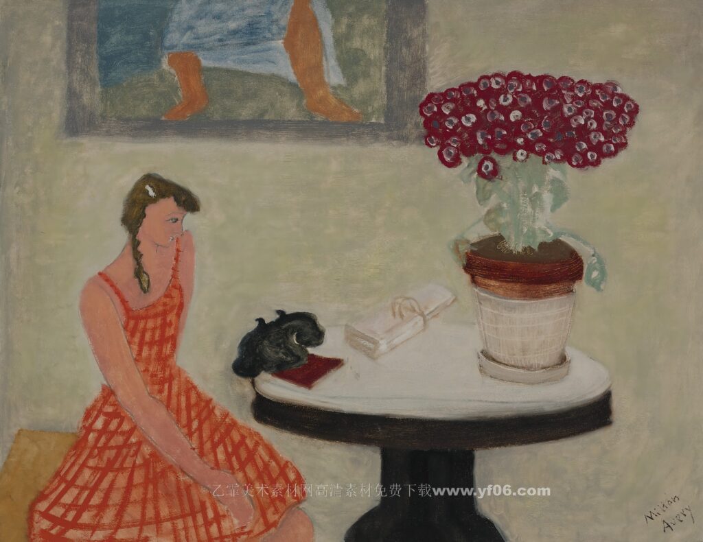 4p米尔顿艾弗里Milton Avery装饰画油画素材高清图下载人物三-乙霏美术素材网