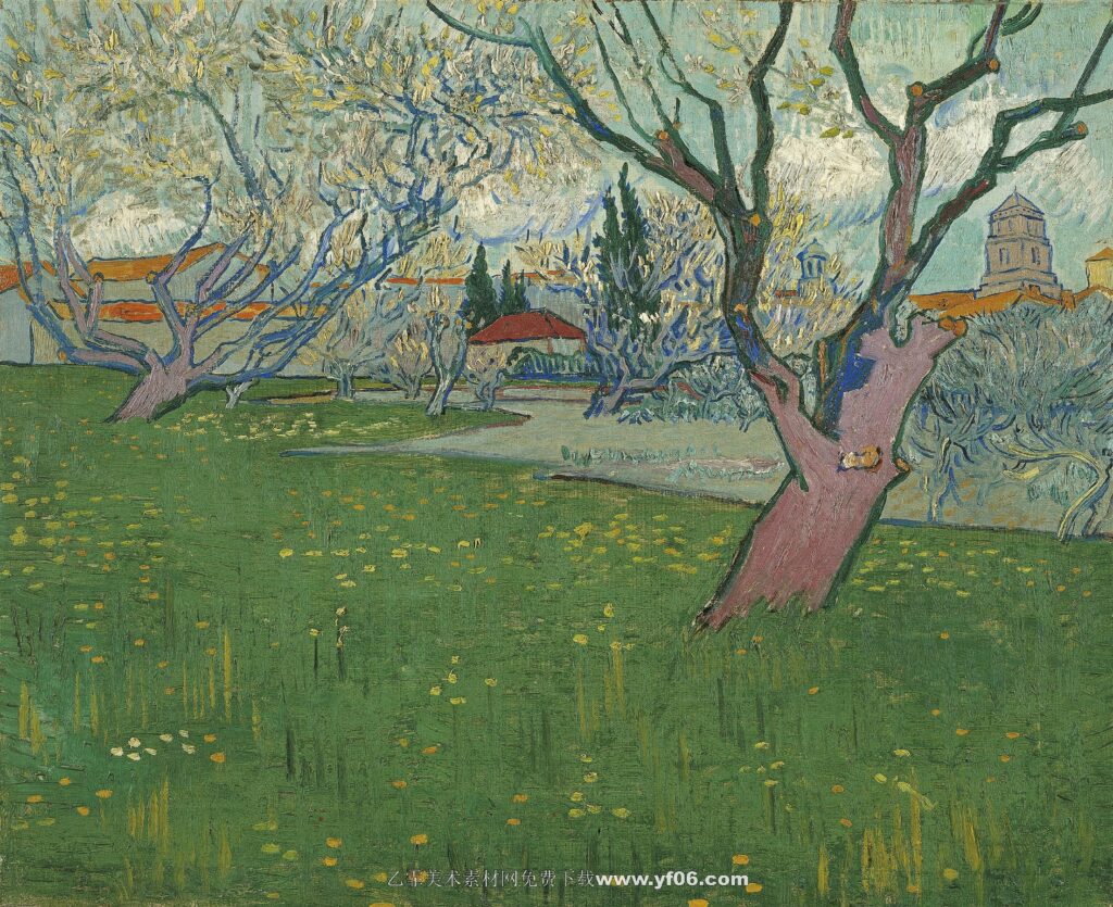 139 梵高 Orchards in blossom, view of Arles (April 1889 - 1889)