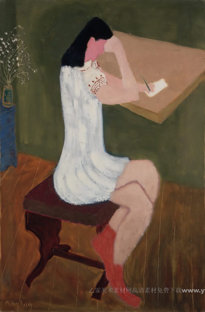 4p米尔顿艾弗里Milton Avery装饰画油画素材高清图下载人物三-乙霏美术素材网