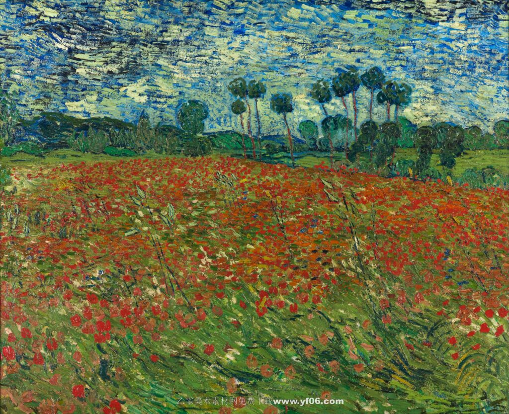 148 梵高 Poppy field June 1890