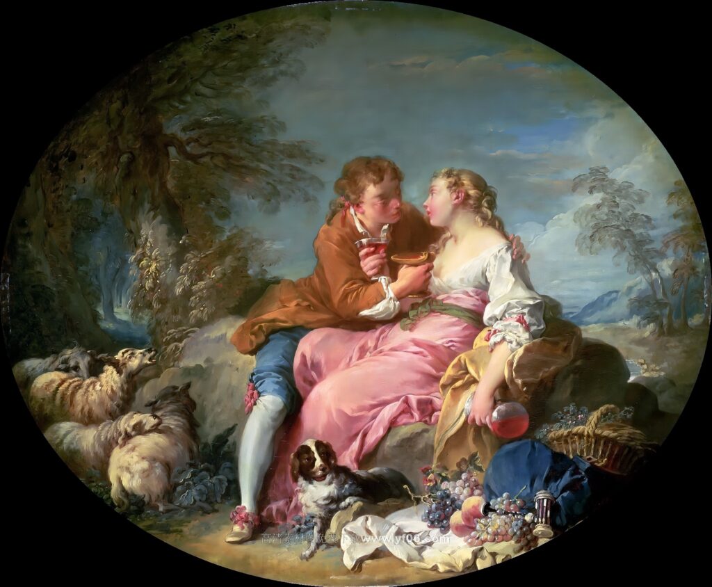 弗朗索瓦·布歇高清油画素材免费下载——人物19-乙霏美术素材网