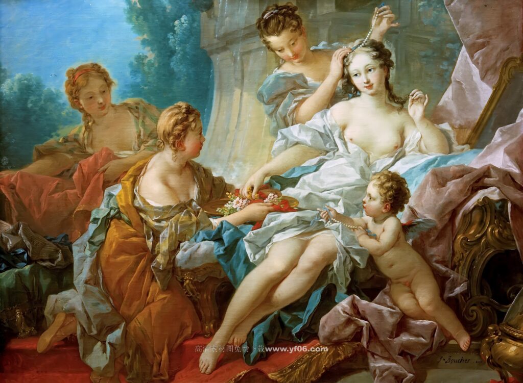 弗朗索瓦·布歇高清油画素材免费下载——人物21-乙霏美术素材网