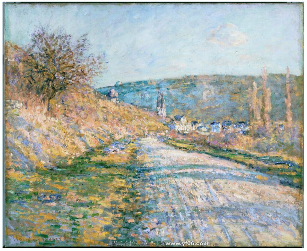 167-莫奈-The Road to Vétheuil 1879