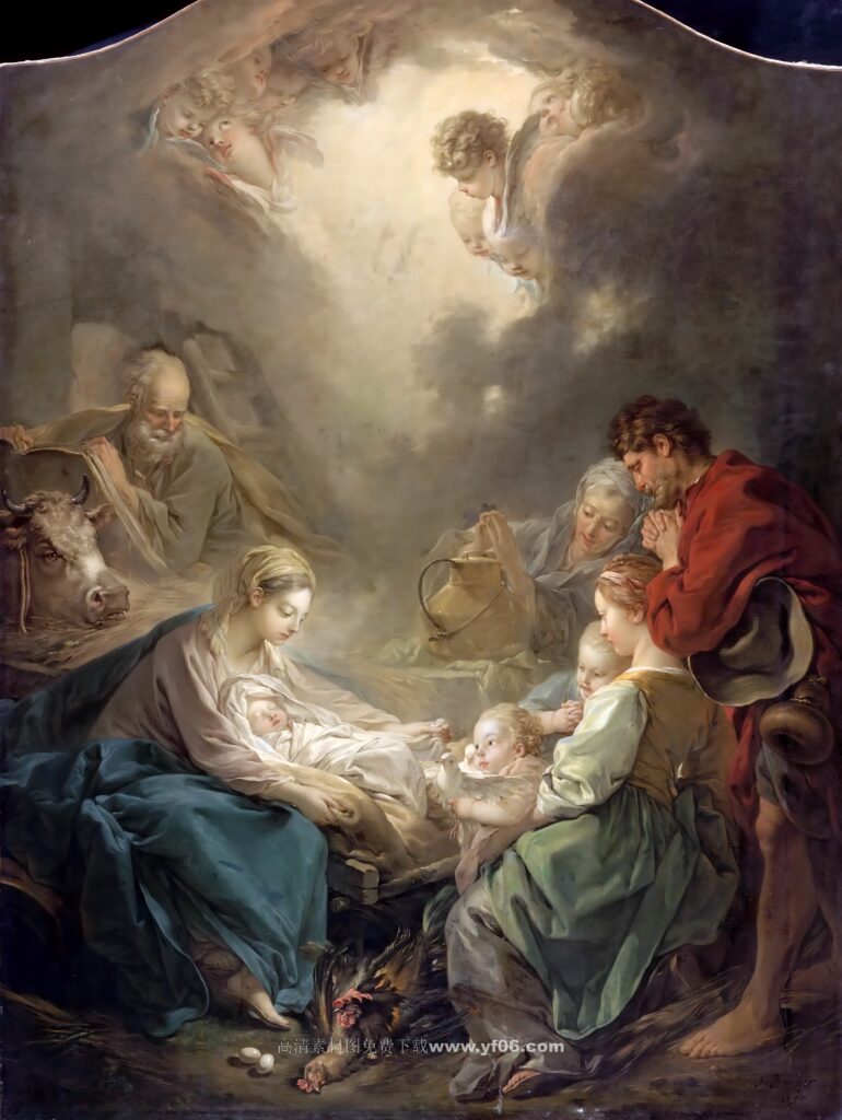 弗朗索瓦·布歇高清油画素材免费下载——人物12-乙霏美术素材网