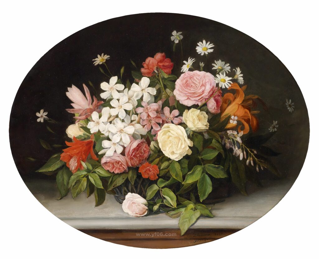 10p古典鲜花静物油画合集十四-乙霏美术素材网