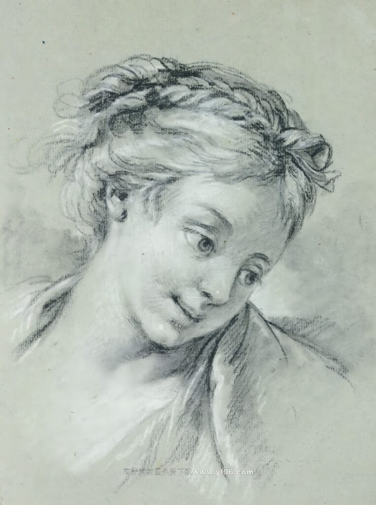 弗朗索瓦·布歇高清油画素材免费下载——人物20-乙霏美术素材网