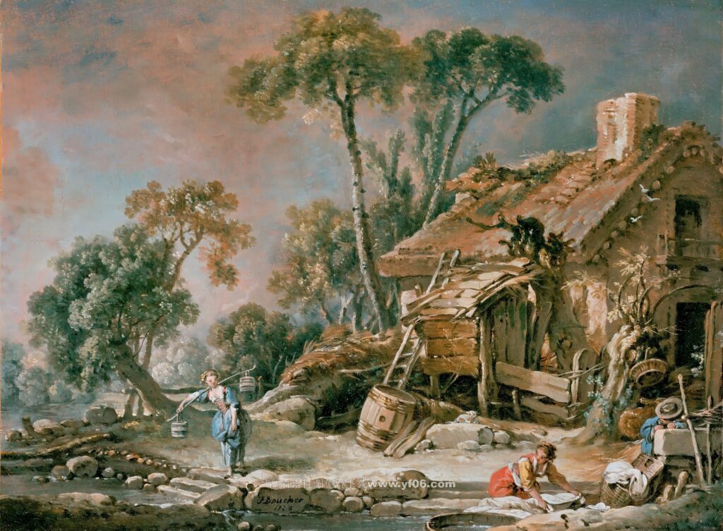 弗朗索瓦·布歇高清油画素材免费下载——人物4-乙霏美术素材网