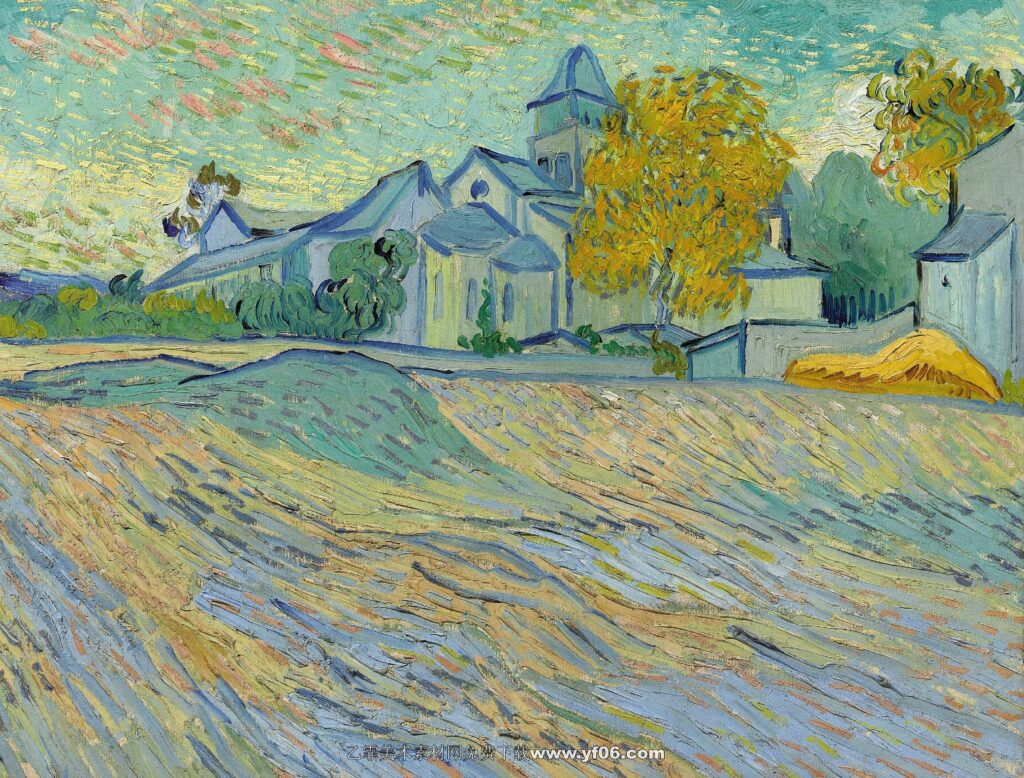 230 梵高 View of the Asylum and Chapel Saint-Paul de Mausole at Saint Remy