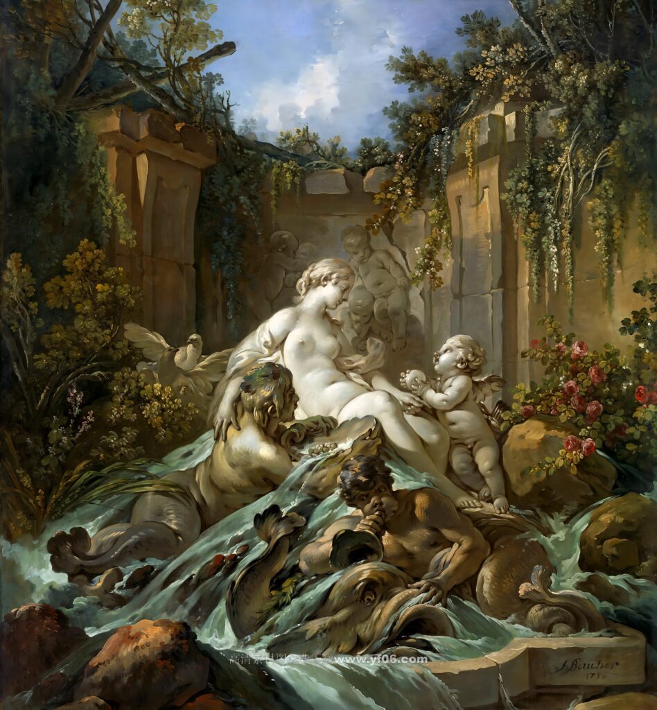 弗朗索瓦·布歇高清油画素材免费下载——小天使4-乙霏美术素材网