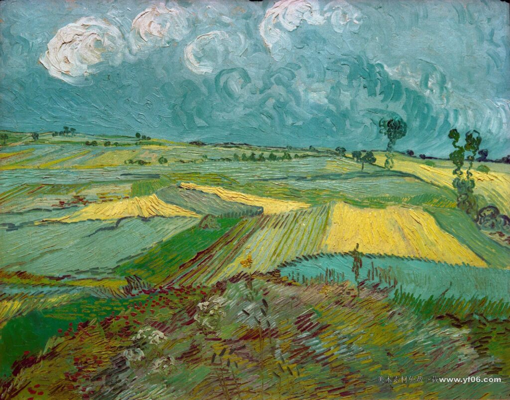 251 梵高 Wheat Fields at Auvers Under Clouded Sky