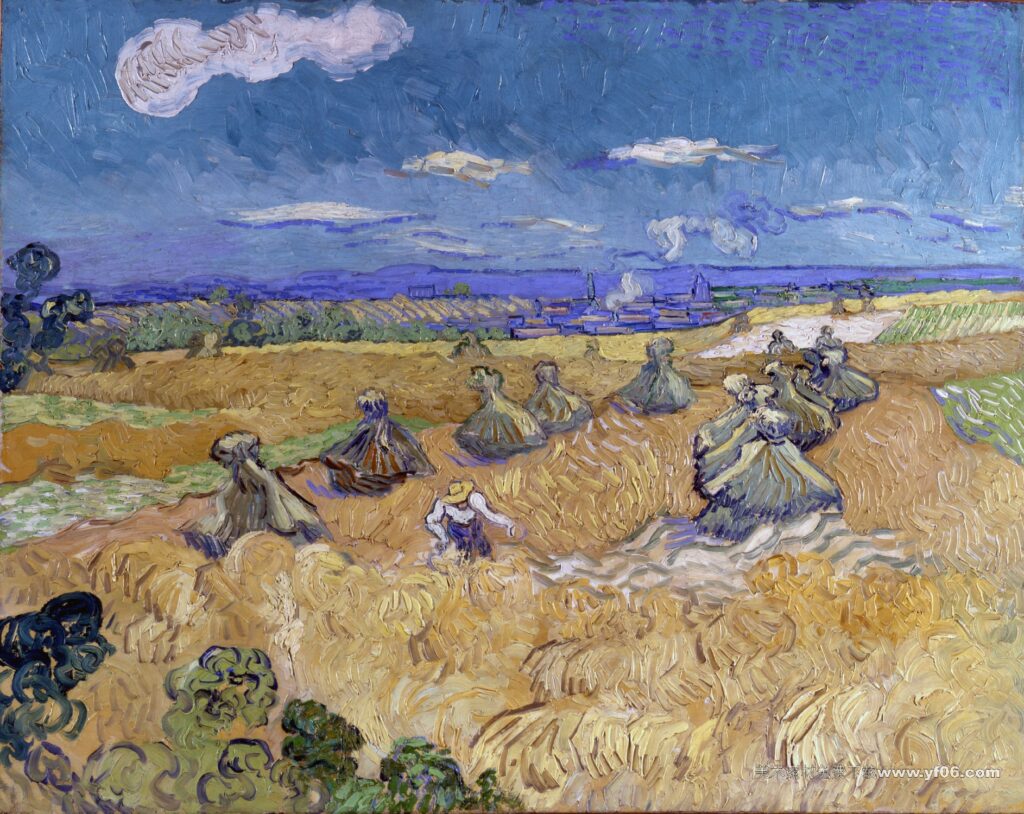 254 梵高 Wheat Fields with Reaper, Auvers 1890