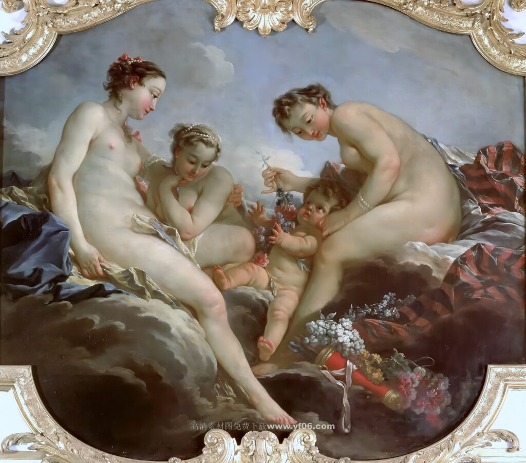 弗朗索瓦·布歇高清油画素材免费下载——人物21-乙霏美术素材网