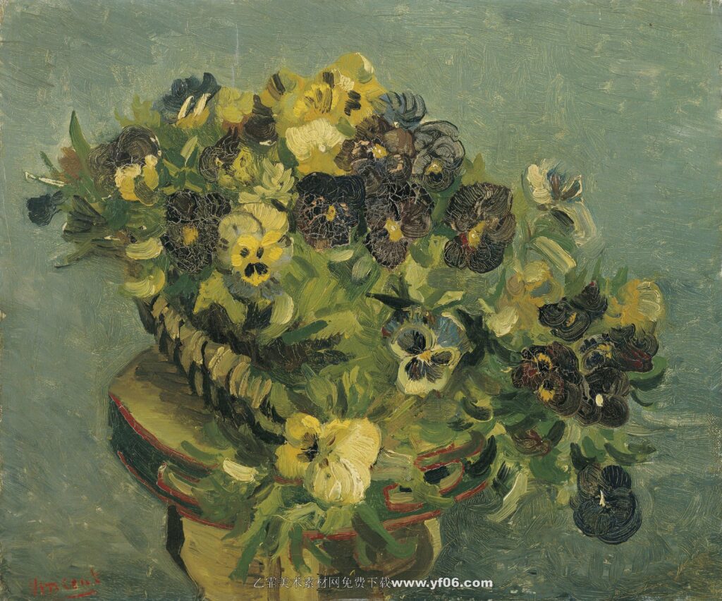 260 梵高 Basket of pansies May 1887