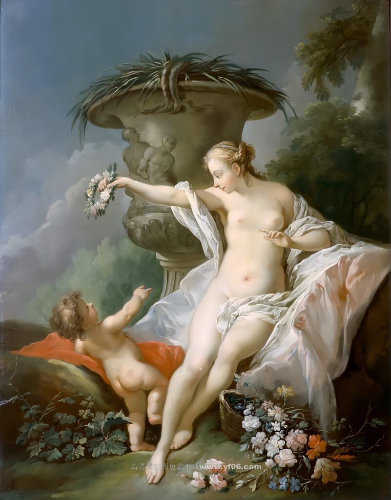 弗朗索瓦·布歇高清油画素材免费下载——小天使7-乙霏美术素材网