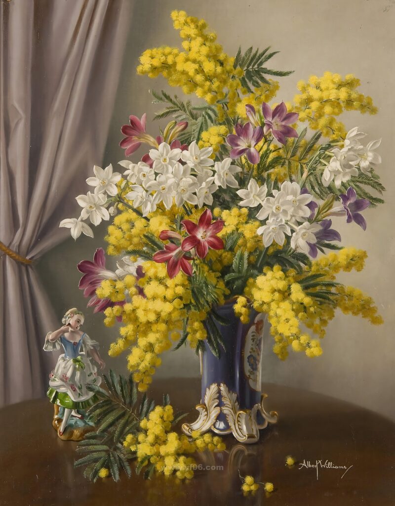 10p古典鲜花静物油画合集二十-乙霏美术素材网