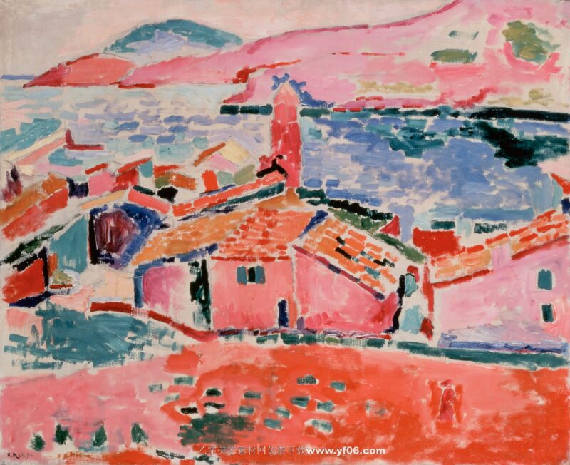 马蒂斯油画高清素材免费下载——红房子-乙霏美术素材网